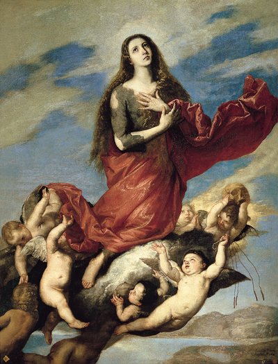 Mary Magdalene Taken up to Heaven by Jose de Ribera