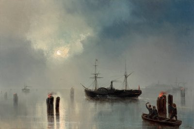 Night Ride in the Lagoon by Josef Carl Berthold Püttner