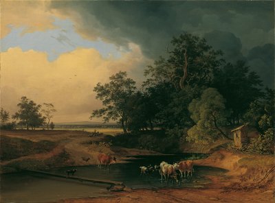 Floodplain Landscape at Evening Mood by Josef Feid