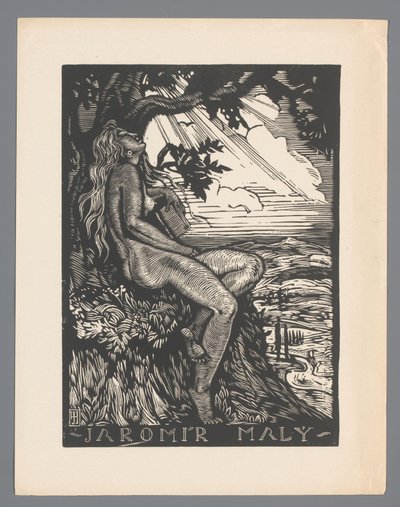 Ex Libris of Jaromír Malý by Josef Hodek