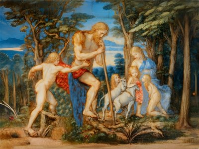 Adam, Eve, and Family by Josef Johann Michel