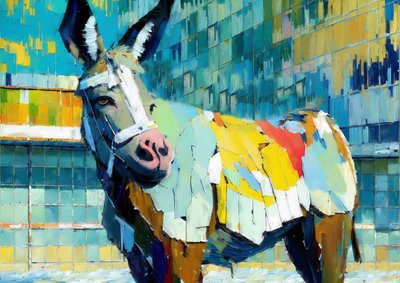 Animals: Donkey 3 by Josef Johann Michel