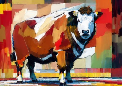 Animals: Hereford Beef 1 by Josef Johann Michel