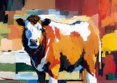 Animals: Hereford Beef 3 by Josef Johann Michel