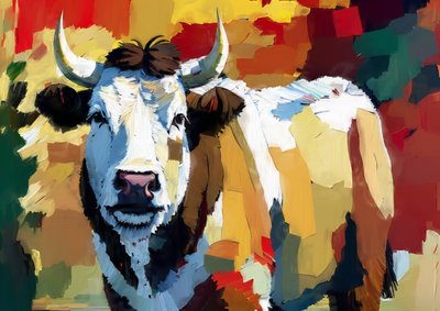 Animals: Hereford Beef 4 by Josef Johann Michel