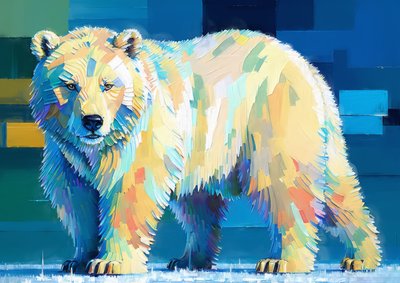 Animals: Ice Bear 3 by Josef Johann Michel