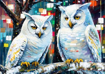 White Owl 1 by Josef Johann Michel