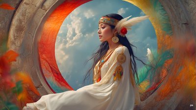 Dreamcore - Breathlessly Timeless Native American 05 by Josef Johann Michel