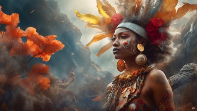 Dreamcore Dreamlike Scene Aborigines 02 by Josef Johann Michel