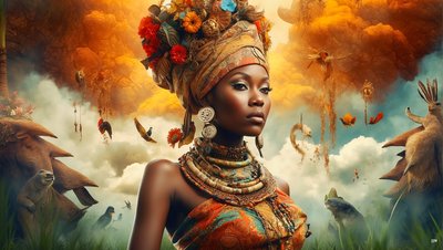 Dreamcore Dreamlike Scene Africa 05 by Josef Johann Michel