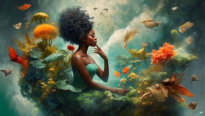 Dreamcore Dreamlike Scene Black 01 by Josef Johann Michel