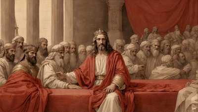 Jesus Pilate on the Judgment Seat 02 by Josef Johann Michel