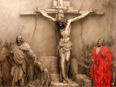 Jesus on the Cross 03 by Josef Johann Michel