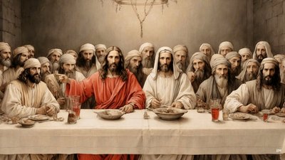 Jesus The Last Supper 03 by Josef Johann Michel