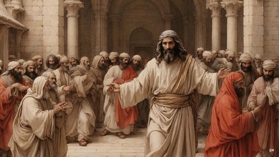 Jesus Drives the Merchants from the Temple 03 by Josef Johann Michel