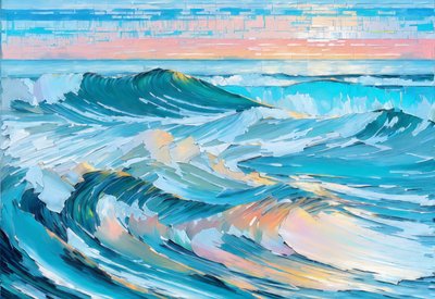 Waves Ocean 01 by Josef Johann Michel