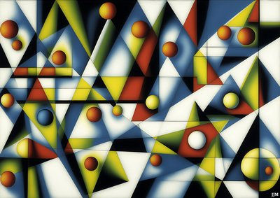 Abstract: Spheres+Triangles 3 by Josef Johann Michel