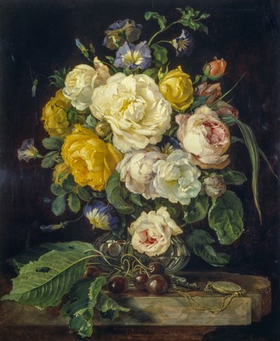 Still life with flowers by Josef Neugebauer