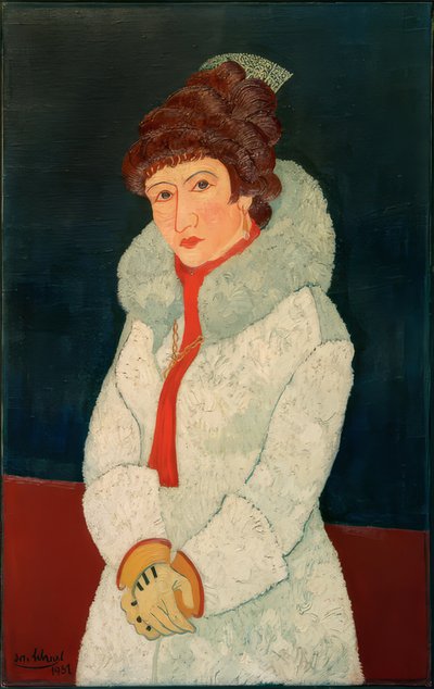 Lady in a Fur Coat by Josef Scharl