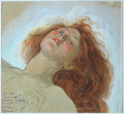Sketch for the Head of Leda by Josef Wawra