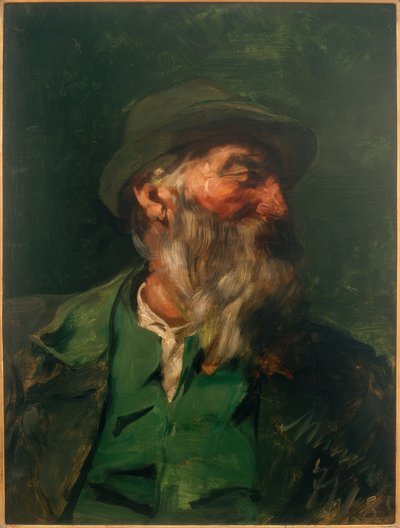 Portrait of a Hunter in Half Profile by Josef Wenglein