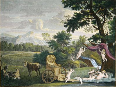 Venus Bathing and Cupids by Joseph (after) Farington