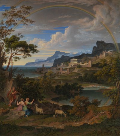 Heroic Landscape with Rainbow by Joseph Anton Koch