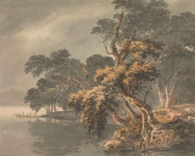 Autumn Trees by a Lake by Joseph Barber