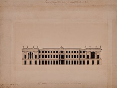 East Front of Langley Hall in Kent by Joseph Bonomi
