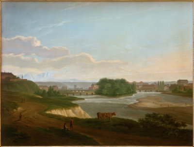 View of Munich with the Isar by Joseph Carl Cogels
