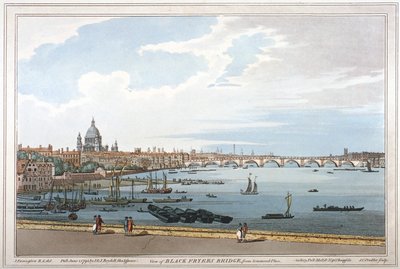 Blackfriars Bridge, London by Joseph Constantine Stadler