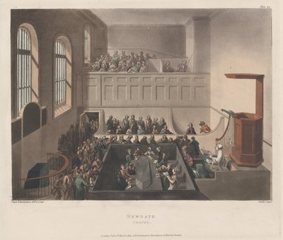 Newgate Chapel, 1809 by Joseph Constantine Stadler
