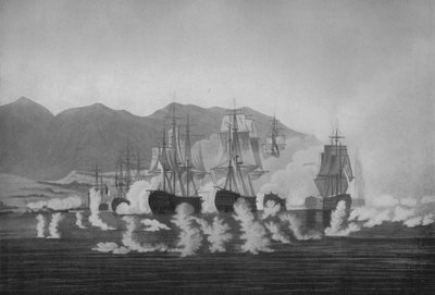 Saumarez off Algeciras by Joseph Constantine Stadler