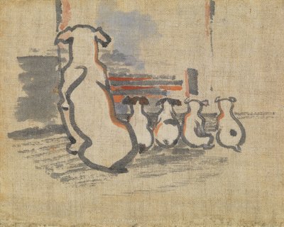 Foxhound and Puppies by Joseph Crawhall