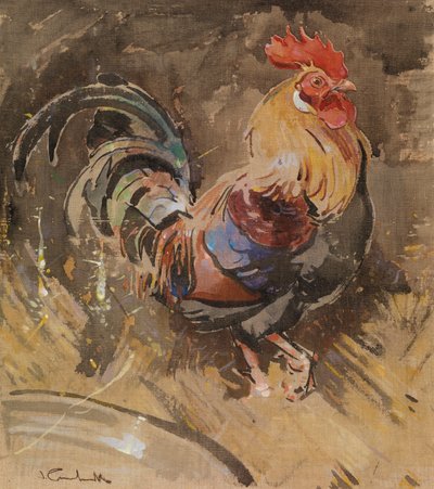 The Minorca Cock by Joseph Crawhall