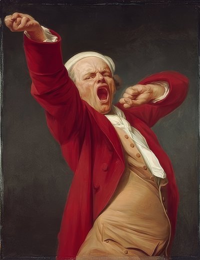 Self-Portrait, Yawning. 1783 by Joseph Ducreux