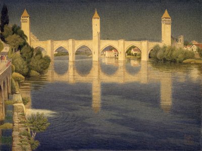 Pont Valentre, Cahors, South Side by Joseph Edward Southall