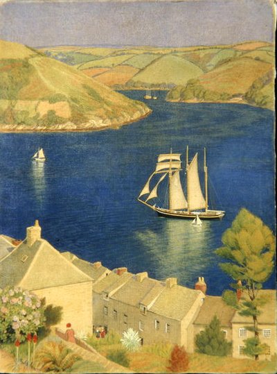 The Three-Masted Schooner by Joseph Edward Southall