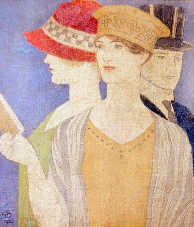 Visitors to an Exhibition by Joseph Edward Southall