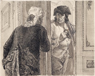 Two Men in Rococo Costume by Joseph Eugen Hörwarter