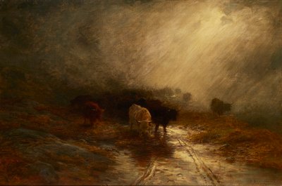 Cattle in the Mist by Joseph Farquharson
