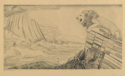 Lion and Gazelle by Joseph Hecht
