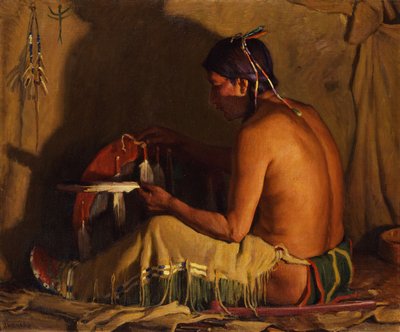 Firelight by Joseph Henry Sharp