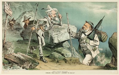 On the Road, from Puck by Joseph Keppler