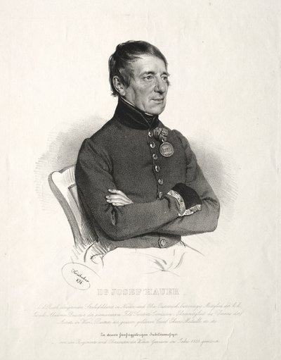 Portrait of Dr. Jospeh Hauer by Joseph Kriehuber