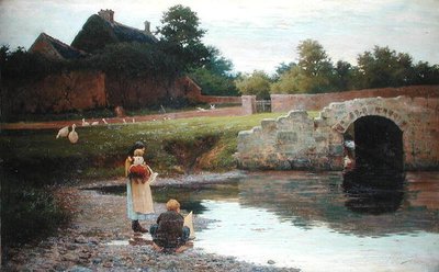 Playing by the Old Bridge by Joseph Malachy Kavanagh