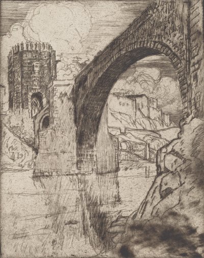 Arch of Bridge of Alcantara by Joseph Pennell
