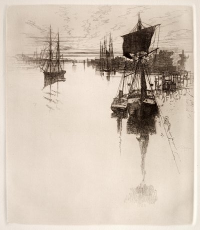 Below Chestnut Street Bridge, Philadelphia, 1884 by Joseph Pennell