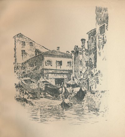 Boat Building, Venice, 1905, 1925 by Joseph Pennell
