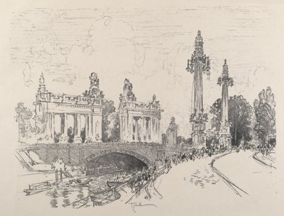 Bridge at Charlottenburg by Joseph Pennell